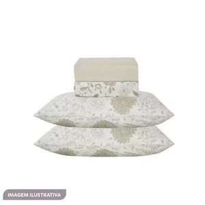 Jogo De Cama Micropercal 300 Fios Estampado King<br /> - Bege<br /> - 280x260cm<br /> - 3Pçs<br /> - Niazitex