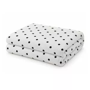 Manta Flannel Casal Poliéster<BR>- Branco<BR>- 180x220cm<BR>- 1 Peça<BR>- Lar E Lazer