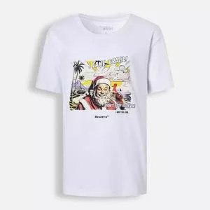 Camiseta Papai Noel<BR>- Branca<BR>- Reserva