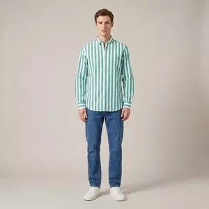 Camisa Manga Longa Regular Listrada<BR> - Verde<BR> - Reserva