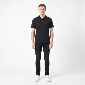 Polo Mini Botone Ares Gola Polo<BR>- Preto<BR>-Reserva