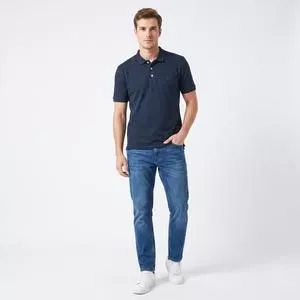 Polo Mini Botone Color Aquiles<BR> - Azul Marinho<BR> - Reserva