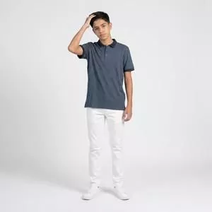 Polo Mouline Vidar Regular Listrada<BR> - Azul Marinho<BR> - Reserva