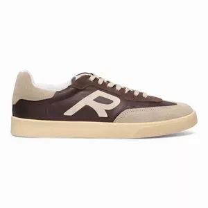 Tênis Com Recortes<br /> - Marrom Escuro & Bege<br /> -<br /> - Reserva