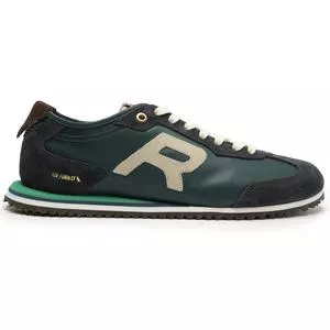 Tênis Com Recortes<BR>- Preto & Verde Escuro<BR>-<BR>- Reserva