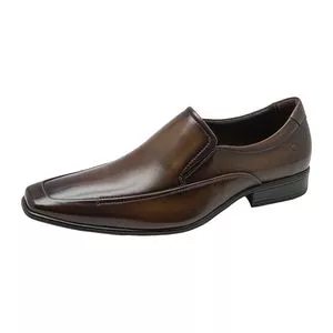 Sapato Social Couro<BR> - Marrom<BR> - Democrata