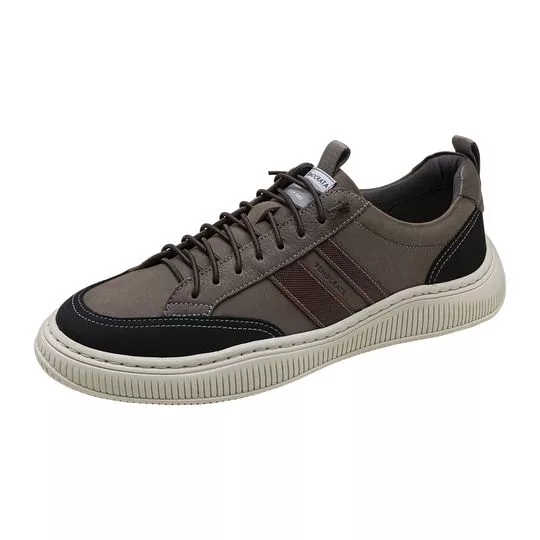 Tênis Couro Denim Vibe - Preto - Democrata