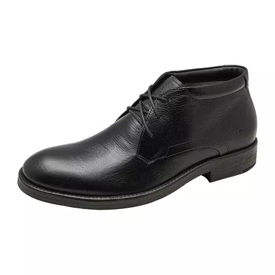 Sapato Social Executivo Couro - Preto - Democrata