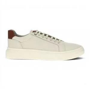 Tênis Casual Com Cadarço<BR>- Off White<BR>- Zoomp