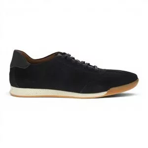 Tênis Casual Camurça Com Cadarço<BR>- Azul Marinho <BR>- Zoomp
