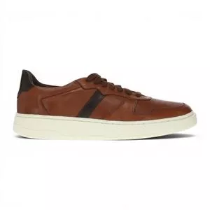 Sapatênis Couro<BR>- Marrom<BR>- Zoomp