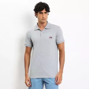 Polo Em Piquê<BR>- Cinza Claro<BR>- La Martina