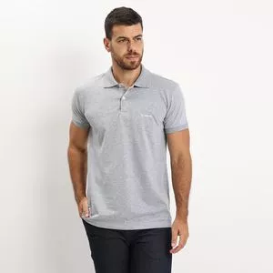 Polo Piquet Assinatura Regular<BR>- Cinza<BR>- La Martina