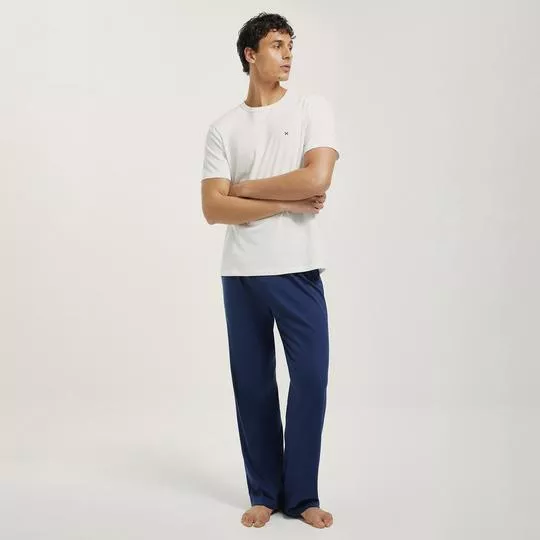 Pijama Masculino- Azul Marinho- Hering