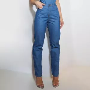 Calça Jeans Reta<BR>- Azul<BR>- Consciência Jeans
