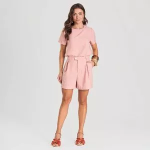 Camiseta<BR>- Rosa<BR>- DIANNA