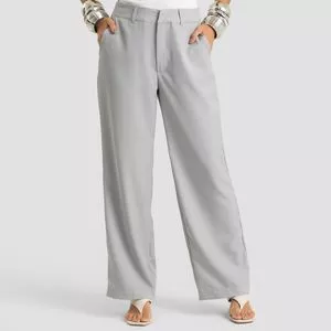 Calça Listrada<BR>- Cinza<BR>- DIANNA