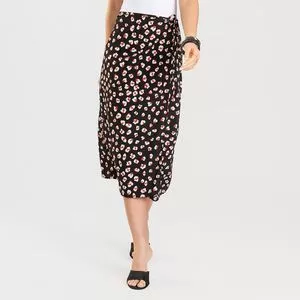 Saia Midi<BR>- Preta<BR>- DIANNA