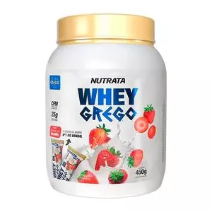Whey Grego<BR> - Morango Com Chantilly<BR> - 450g<BR> - Nutrata