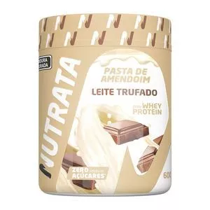 Pasta De Amendoim Com Whey Protein<BR> - Leite Trufado<BR> - 600g<BR> - Nutrata