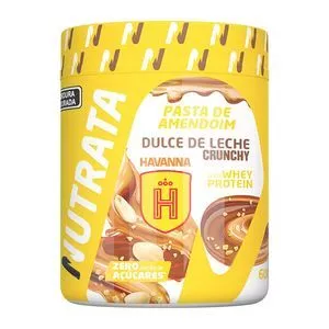Pasta De Amendoim Com Whey Protein Havanna®<BR> - Dulce De Leche Crunchy<BR> - 600g<BR> - Nutrata