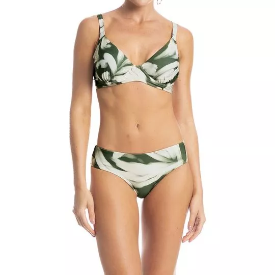 Conjunto Biquíni Tropical- Verde Escuro- Daniela Tombini