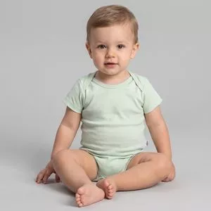 Body Manga Curta<BR>- Verde Claro<BR>- Elian