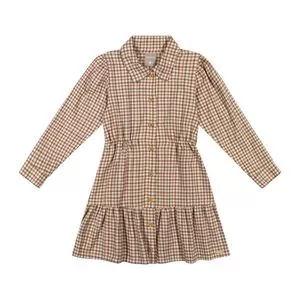 Vestido Xadrez<BR> - Vinho<BR> - Colorittá