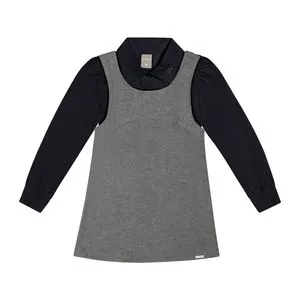 Vestido Com Camisa <BR> - Preto<BR> - Colorittá