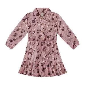 Vestido Animal Print<BR> - Rosê<BR> - Colorittá