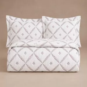 Cobre Leito Valence Queen Percal 250 Fios<BR>- Branco<BR>- 260x280cm<BR>- 3pçs<BR>- Ruth Sanches