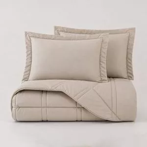 Edredom King Sonhare Veludo Algodão Percal 250 Fios<BR>- Bege -<BR>240x220cm<BR>1pç<BR>- Ruth Sanches