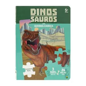 QC20X27 DINOSSAUROS Cartonado Com Quebra-Cabeças<BR>- Todolivro