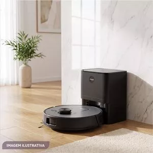 Robô Aspirador Ropo Vision Pro Autolimpante IA 3D 220V<BR>- Preta<BR>- 220V<BR>- 9,6x32x32cm<BR>- Ropo