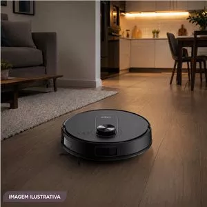 Robô Aspirador Ropo Vision IA-3D Scan Bivolt<BR>- Preta<BR>- Bivolt<BR>- 9,6x32x32cm<BR>- Ropo