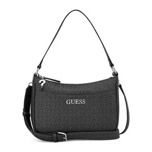 Bolsa De Mão Granby Mini Monograma<BR> - Cinza Escuro<BR> Pequena<BR> - Guess
