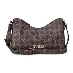 Bolsa Transversal Mini Elliot Top Zip<BR>- Bege<BR>Pequena<BR>- Guess