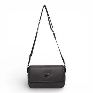 Bolsa Mini Viviette Crossbody Flap<BR> -Preto<BR> 14x22,5x5,5Cm<BR> - Guess