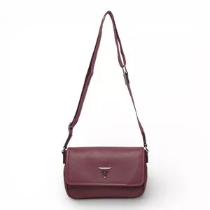 Bolsa Mini Viviette Transversal Flap<BR>- Bordô<BR>- Guess