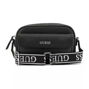 Bolsa Transversal Mini Erin Top Zip<BR>- Preto<BR>Pequena<BR>- Guess