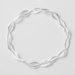 Colar Choker Elos Prateada Latão Banhado A Prata 950 40,5 Cm<br /> -  Prateado<br /> - Vehr