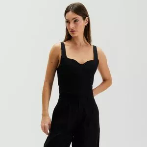 Top Decote Coração<BR>- Preta<BR>- HOODMOOD