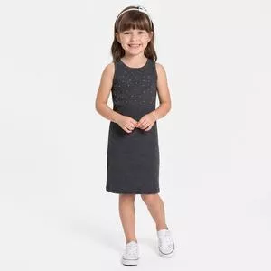 Vestido Com Termocolantes<BR>- Azul Marinho<BR>- Kyly