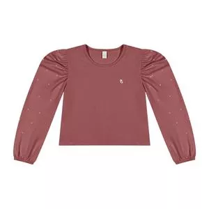 Blusa Com Franzidos<BR>- Marrom<BR>-Glinny
