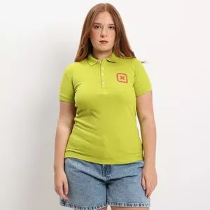 Polo Bordada<BR>- Amarelo<BR>-TXC BRAND