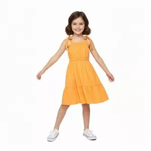 Vestido Laço<BR>- Laranja<BR>-Momi