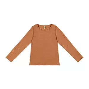 Blusa Canelada<BR>- Marrom<BR>- Glinny