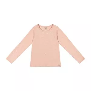 Blusa Canelada<BR>- Rosa Claro<BR>- Glinny