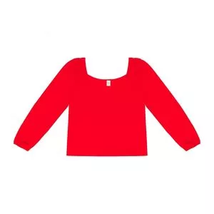 Blusa Com Franzidos<BR>- Vermelha<BR>- Rovitex
