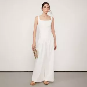 Macacão Liso<BR>- Off White<BR>- Animale